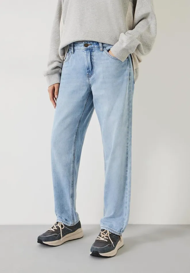 Hush Jeans Women Relaxed Fit Boyfriend Jeans Pale Blue Authentic