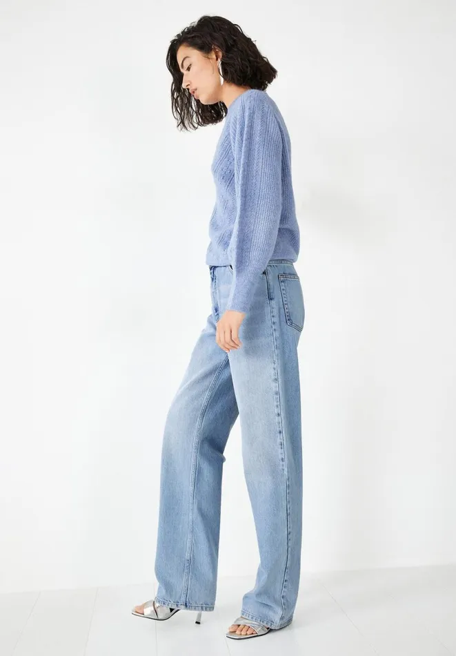 Hush Jeans Women Remy Straight Slouchy Jeans Authentic Light Wash Hush Jeans Women Remy Straight Slouchy Jeans Authentic Light Wash