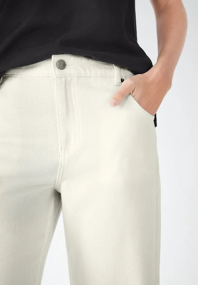 Hush Jeans Women Rey Barrel Jeans Soft White Hush Jeans Women Rey Barrel Jeans Soft White