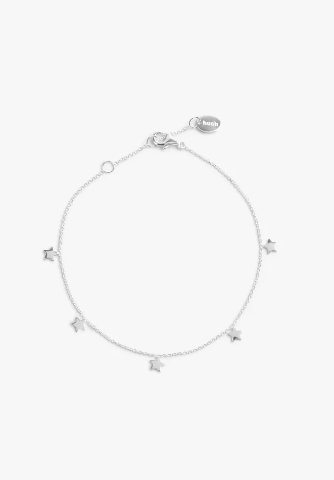 Hush Jewellery Women Mini Multi Star Bracelet Silver