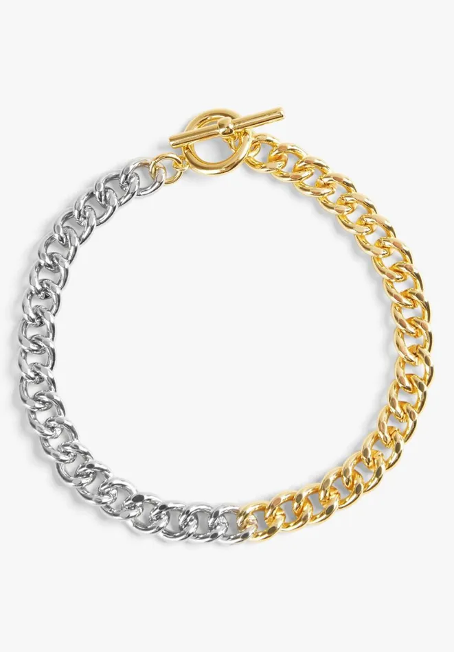 Hush Jewellery Women Vivienne Curb Chain Bracelet Goldgunmetal