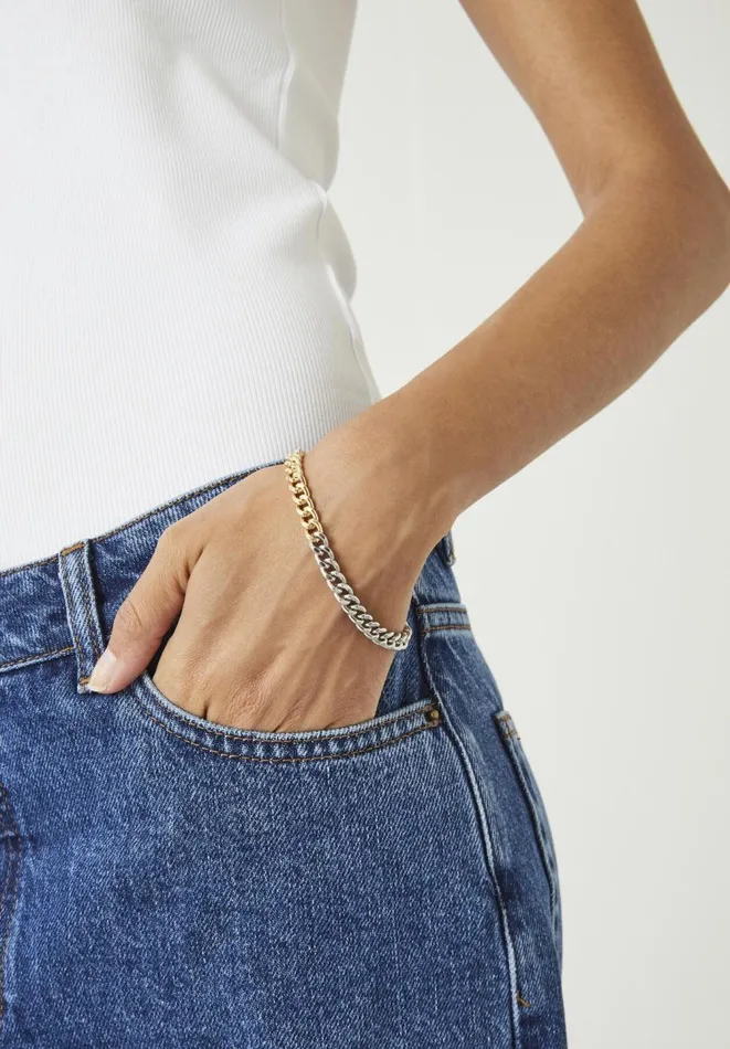 Hush Jewellery Women Vivienne Curb Chain Bracelet Goldgunmetal