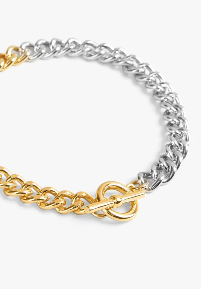 Hush Jewellery Women Vivienne Curb Chain Bracelet Goldgunmetal