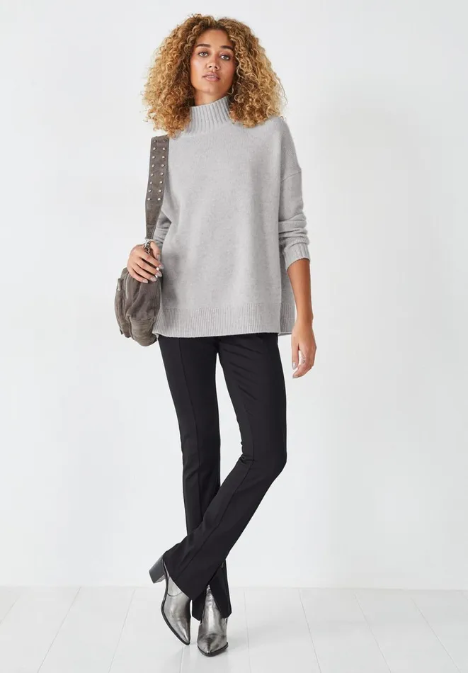 Hush Joggers and Leggings Women Adriana Zip Flare Jersey Trousers Black