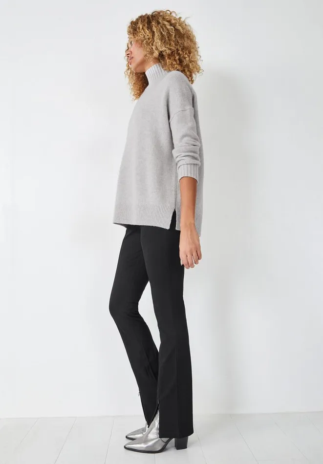 Hush Joggers and Leggings Women Adriana Zip Flare Jersey Trousers Black