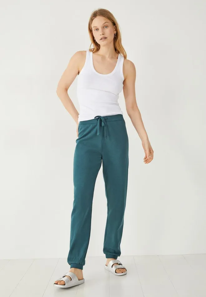 Hush Joggers and Leggings Women Lindsay Washed Joggers Teal Blue
