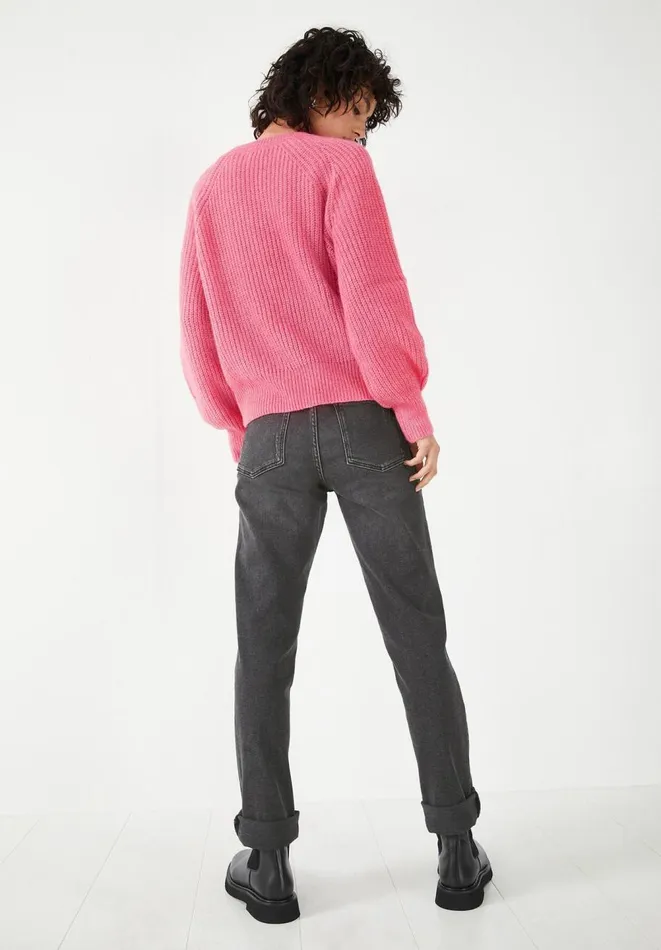 Hush Jumpers and Cardigans Women Alma Fluffy Raglan Crew Wool Blend Jumper Rich Pink Hush Jumpers and Cardigans Women Alma Fluffy Raglan Crew Wool Blend Jumper Rich Pink