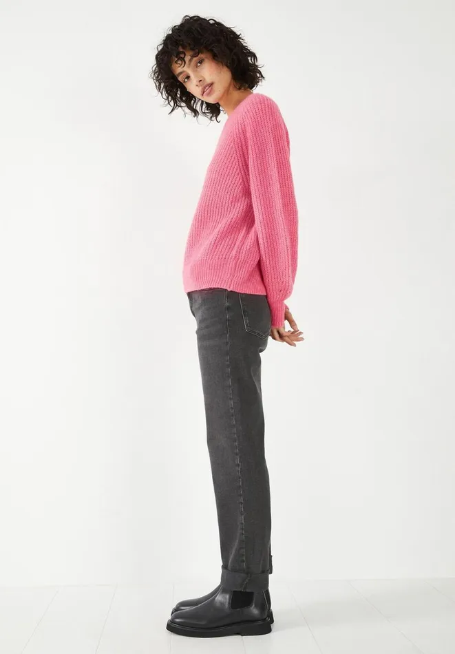 Hush Jumpers and Cardigans Women Alma Fluffy Raglan Crew Wool Blend Jumper Rich Pink Hush Jumpers and Cardigans Women Alma Fluffy Raglan Crew Wool Blend Jumper Rich Pink