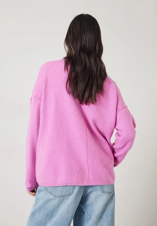 Hush Jumpers and Cardigans Women Carinda V Neck Knitted Jumper Bright Pink Hush Jumpers and Cardigans Women Carinda V Neck Knitted Jumper Bright Pink