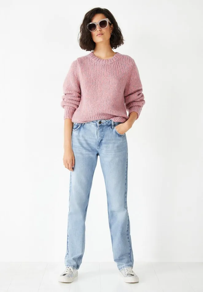 Hush Jumpers and Cardigans Women Frankie Marl Sleeve Detail Jumper Coralpink Marl Hush Jumpers and Cardigans Women Frankie Marl Sleeve Detail Jumper Coralpink Marl