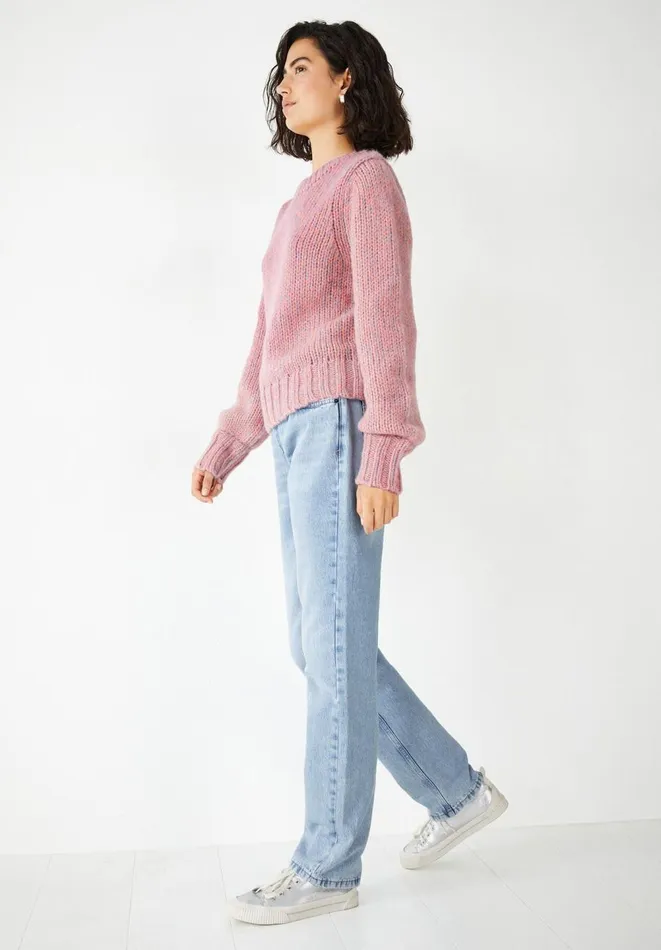 Hush Jumpers and Cardigans Women Frankie Marl Sleeve Detail Jumper Coralpink Marl Hush Jumpers and Cardigans Women Frankie Marl Sleeve Detail Jumper Coralpink Marl