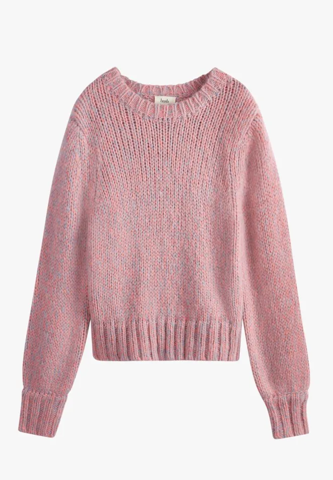Hush Jumpers and Cardigans Women Frankie Marl Sleeve Detail Jumper Coralpink Marl Hush Jumpers and Cardigans Women Frankie Marl Sleeve Detail Jumper Coralpink Marl