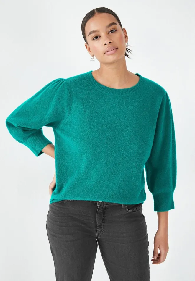 Hush Jumpers and Cardigans Women Hattie Wool Blend Crew Neck Jumper Sea Green