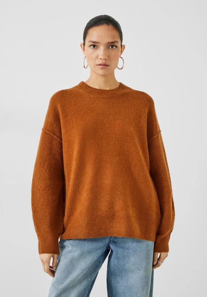 Hush Jumpers and Cardigans Women Lydia Crew Neck Wool Blend Jumper Ginger