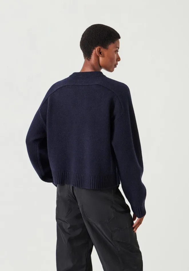 Hush Jumpers and Cardigans Women Nina Merino Wool Crew Jumper Navy Hush Jumpers and Cardigans Women Nina Merino Wool Crew Jumper Navy