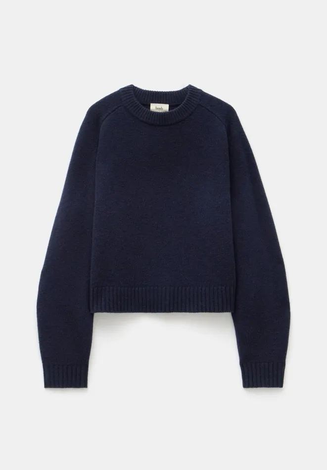 Hush Jumpers and Cardigans Women Nina Merino Wool Crew Jumper Navy Hush Jumpers and Cardigans Women Nina Merino Wool Crew Jumper Navy