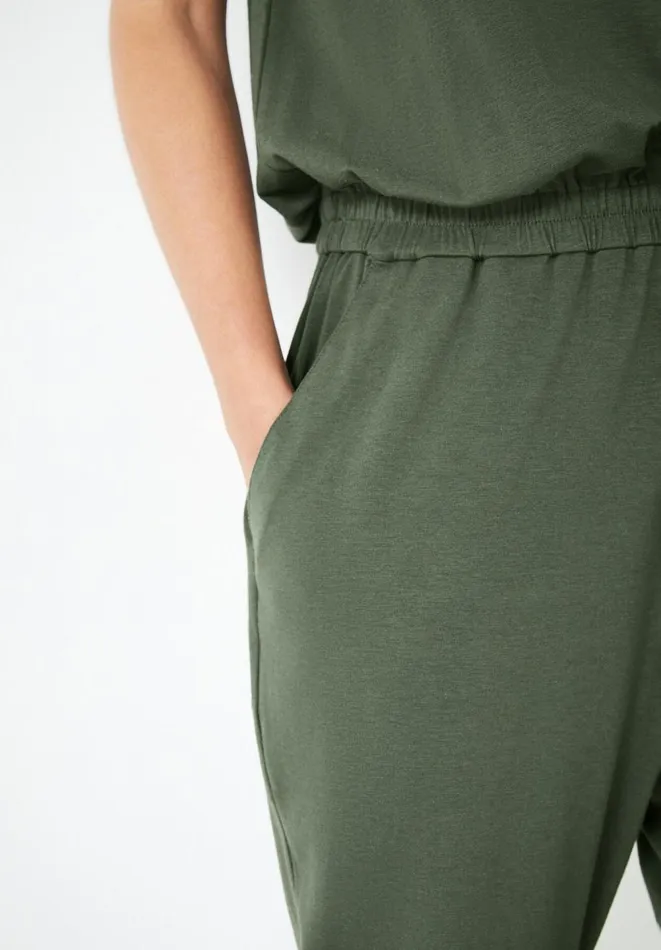 Hush Jumpsuits Women Cropped Jersey Jumpsuit Khaki Hush Jumpsuits Women Cropped Jersey Jumpsuit Khaki