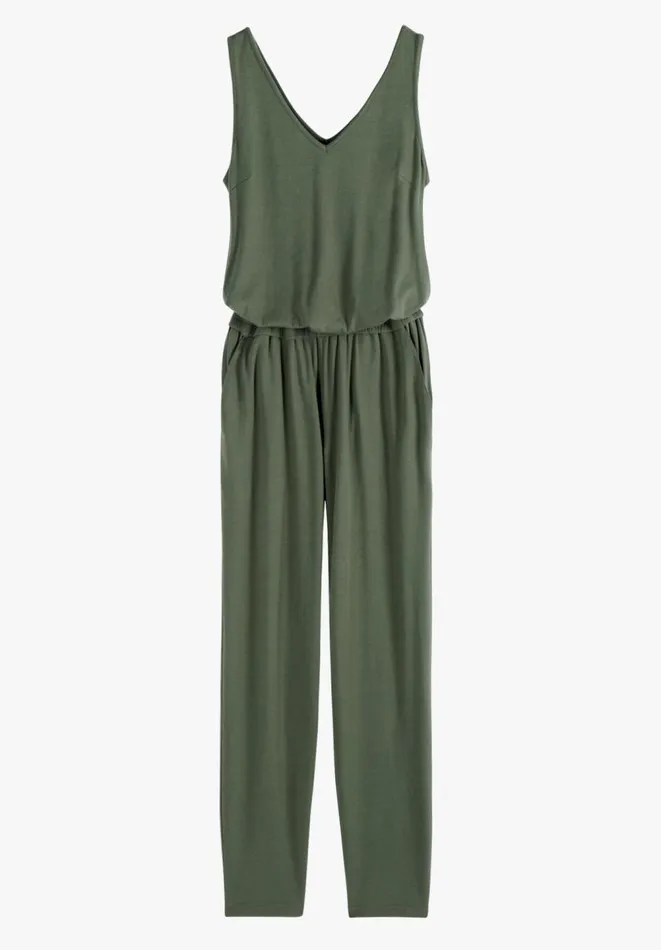 Hush Jumpsuits Women Cropped Jersey Jumpsuit Khaki Hush Jumpsuits Women Cropped Jersey Jumpsuit Khaki