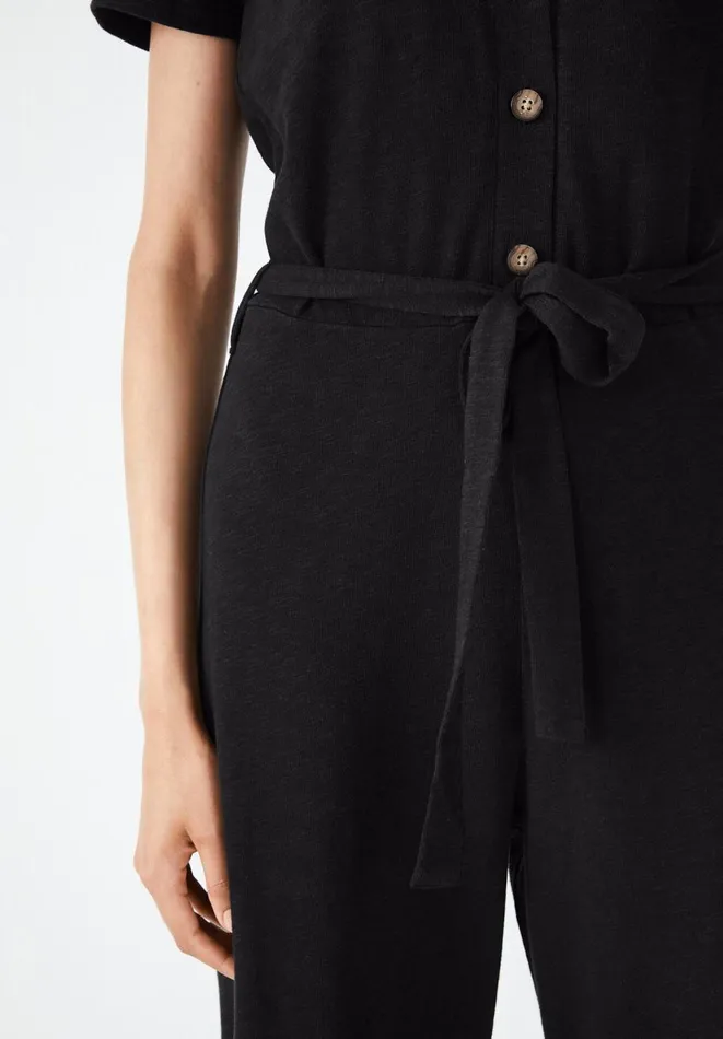 Hush Jumpsuits Women VNeck Jersey Jumpsuit Black