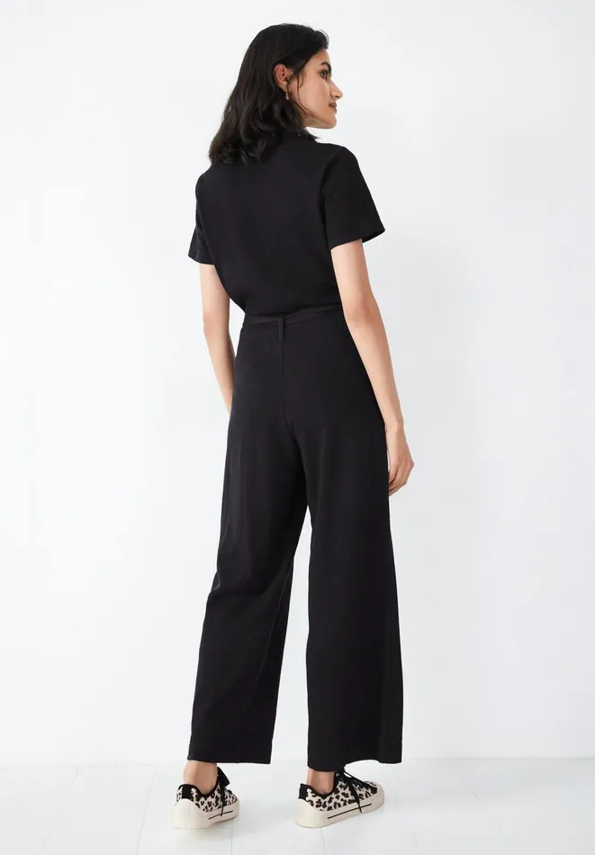 Hush Jumpsuits Women VNeck Jersey Jumpsuit Black