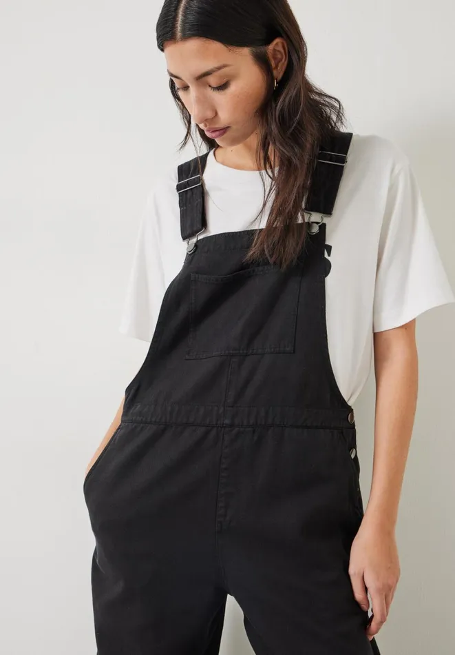 Hush Jumpsuits Women Wilma Dungarees Washed Black