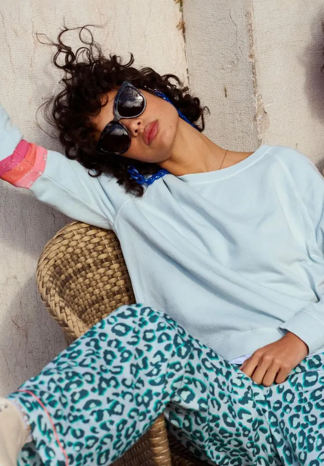 Hush Pyjamas and Nightwear Women Isla Printed Cotton PJ Trousers Leopard Shadow Bluegreen Hush Pyjamas and Nightwear Women Isla Printed Cotton PJ Trousers Leopard Shadow Bluegreen