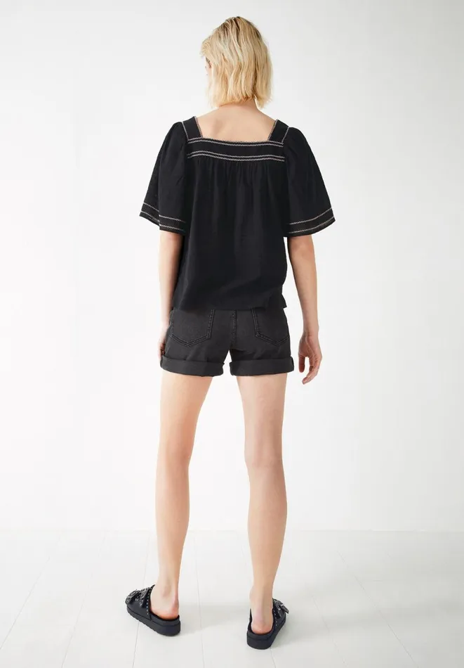 Hush Shirts and Blouses Women Abbie Embroidered Top Black Hush Shirts and Blouses Women Abbie Embroidered Top Black
