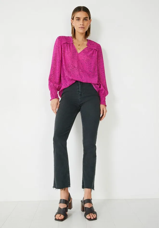 Hush Shirts and Blouses Women Alvia Blouse Speckled Dots Hot Pink
