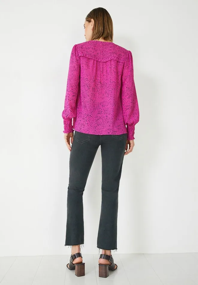 Hush Shirts and Blouses Women Alvia Blouse Speckled Dots Hot Pink