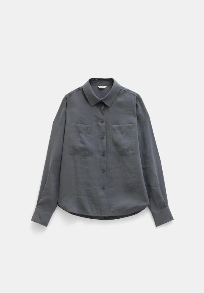 Hush Shirts and Blouses Women Faye Air Flow Shirt Grey Hush Shirts and Blouses Women Faye Air Flow Shirt Grey