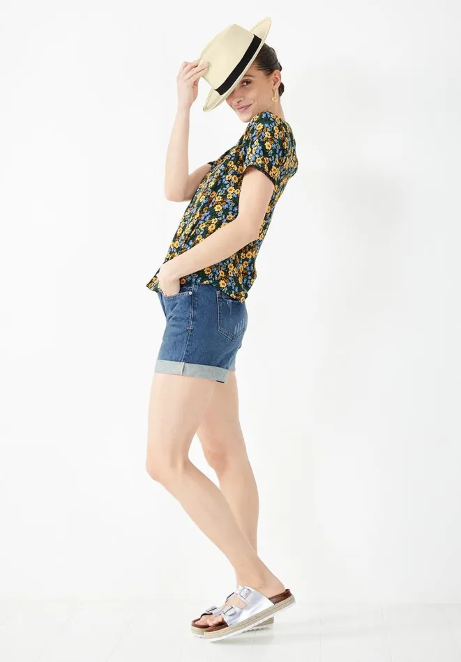 Hush Shirts and Blouses Women Merica Top Dark Pop Floral Hush Shirts and Blouses Women Merica Top Dark Pop Floral