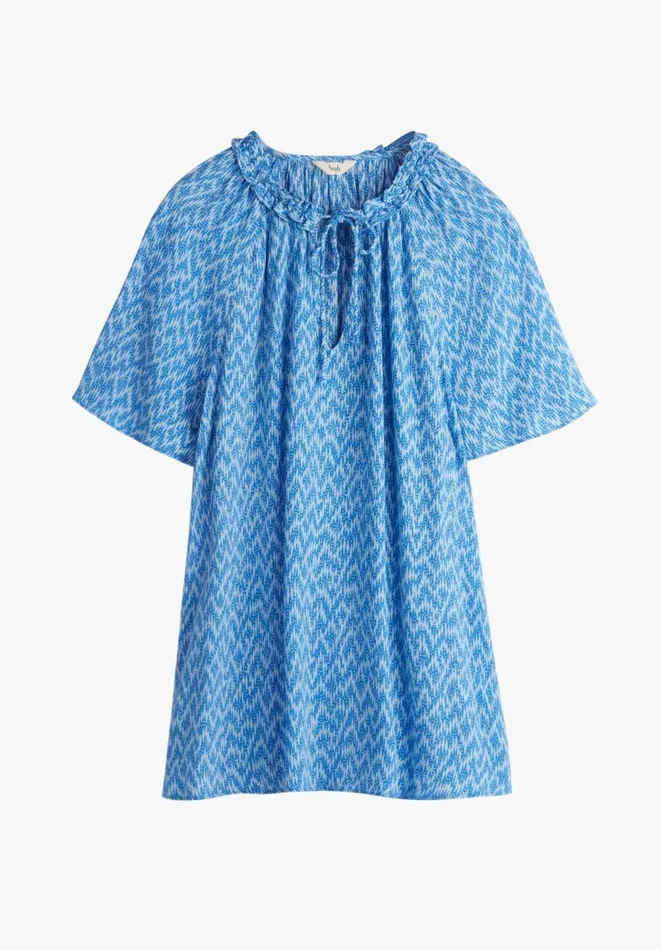 Hush Shirts and Blouses Women Poppy Short Sleeved Top Zig Zag Bluewhite Hush Shirts and Blouses Women Poppy Short Sleeved Top Zig Zag Bluewhite