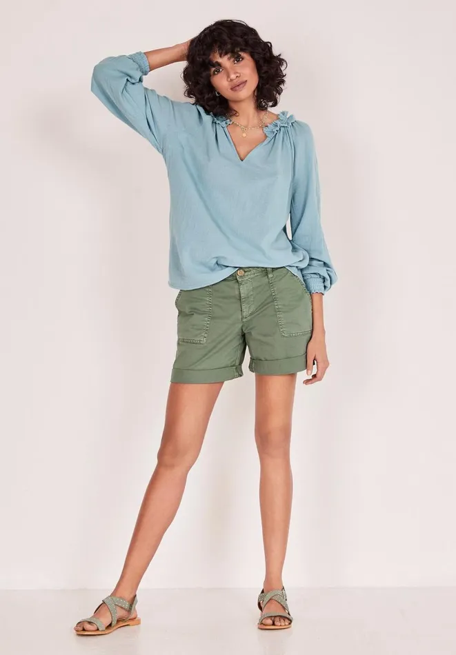 Hush Shorts Women Sydney Chino Shorts Khaki