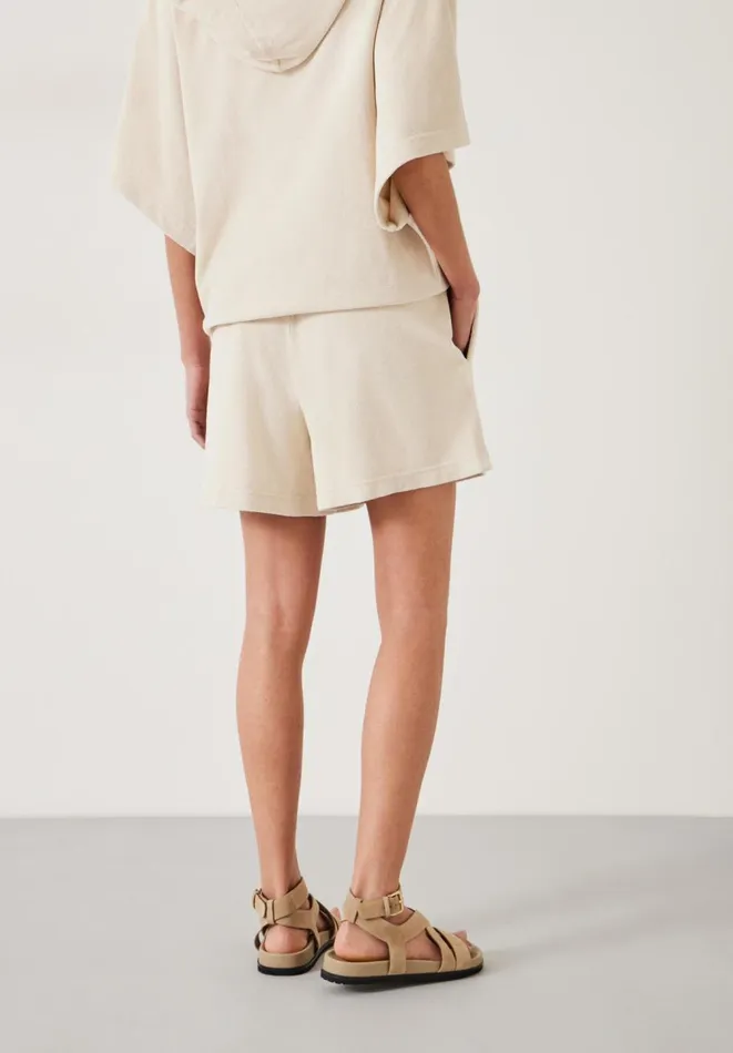 Hush Shorts Women Taylah Relaxed Cotton Towelling Shorts Off White