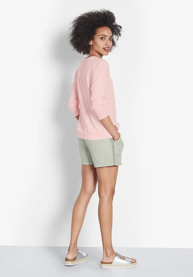 Hush Shorts Women Washed Linen Shorts Grey