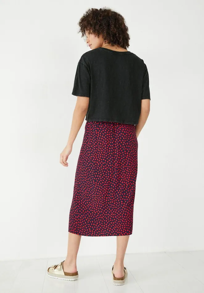 Hush Skirts Women Annalise Midi Skirt Hearts Navyred