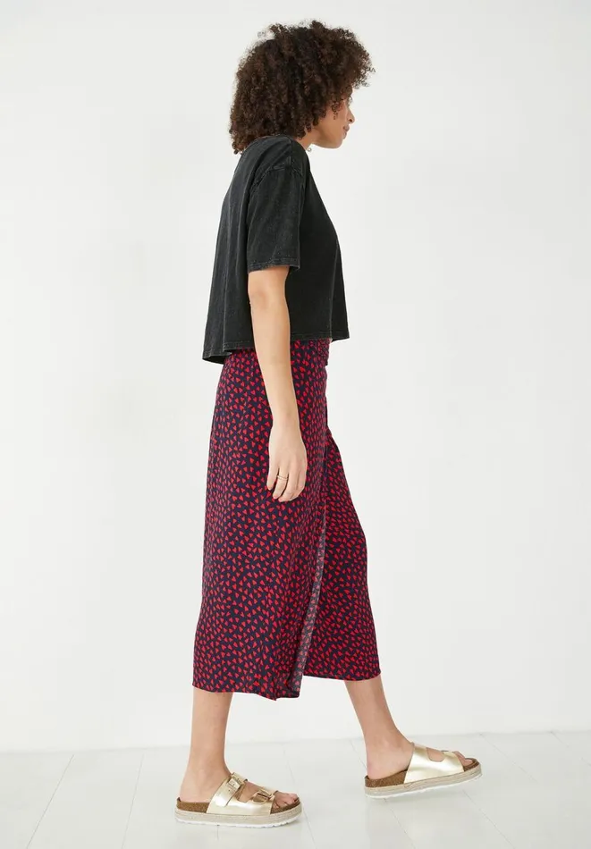 Hush Skirts Women Annalise Midi Skirt Hearts Navyred