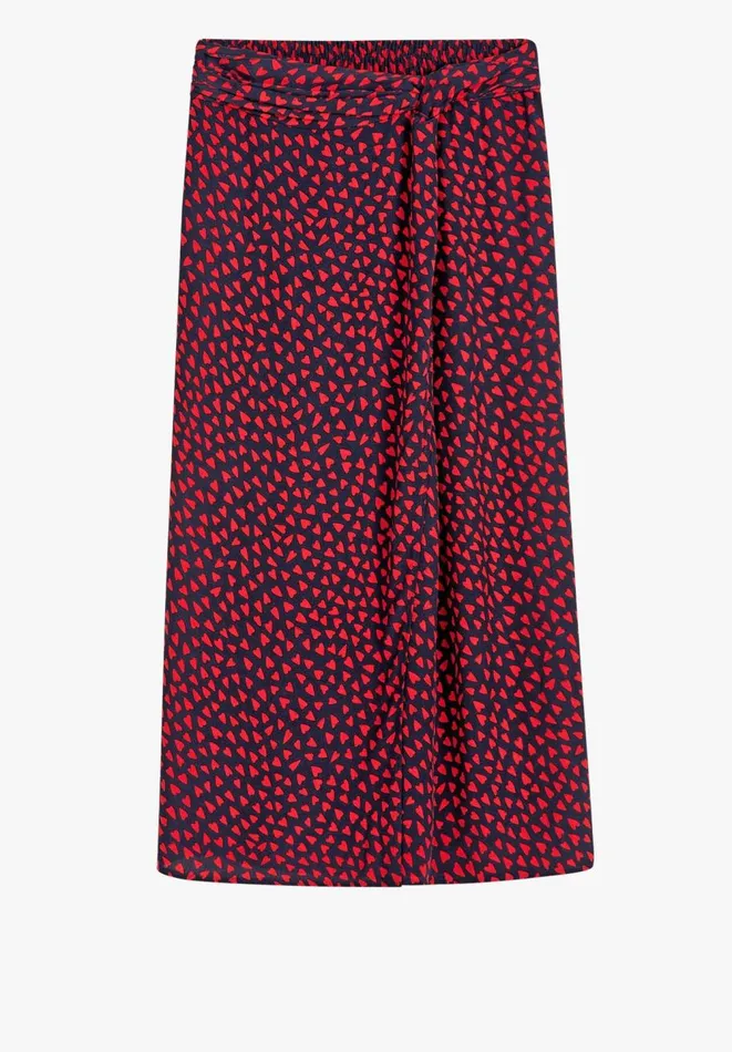 Hush Skirts Women Annalise Midi Skirt Hearts Navyred