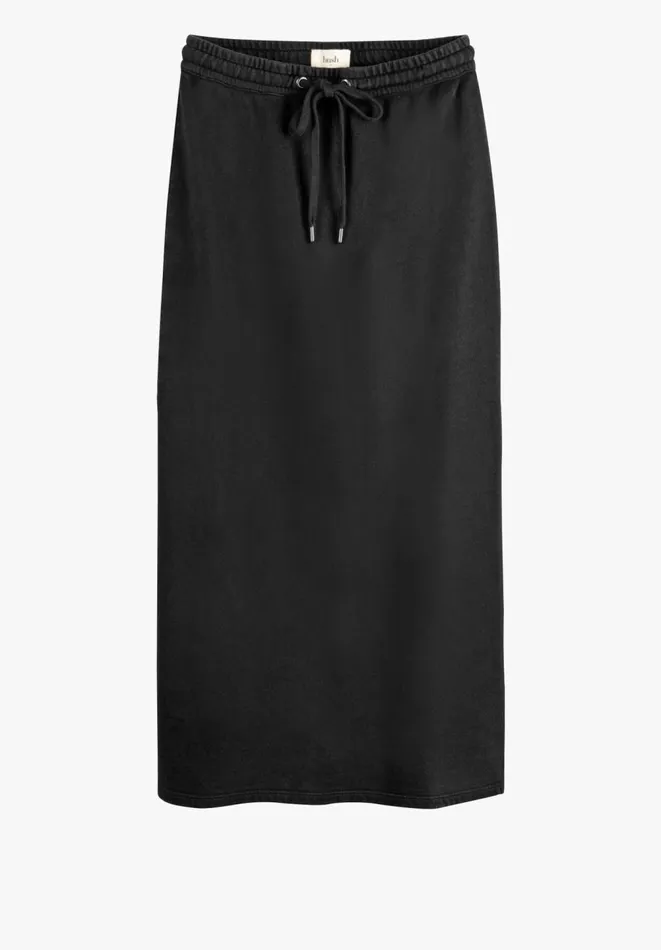Hush Skirts Women Connie Jersey Midi Skirt Washed Black Hush Skirts Women Connie Jersey Midi Skirt Washed Black