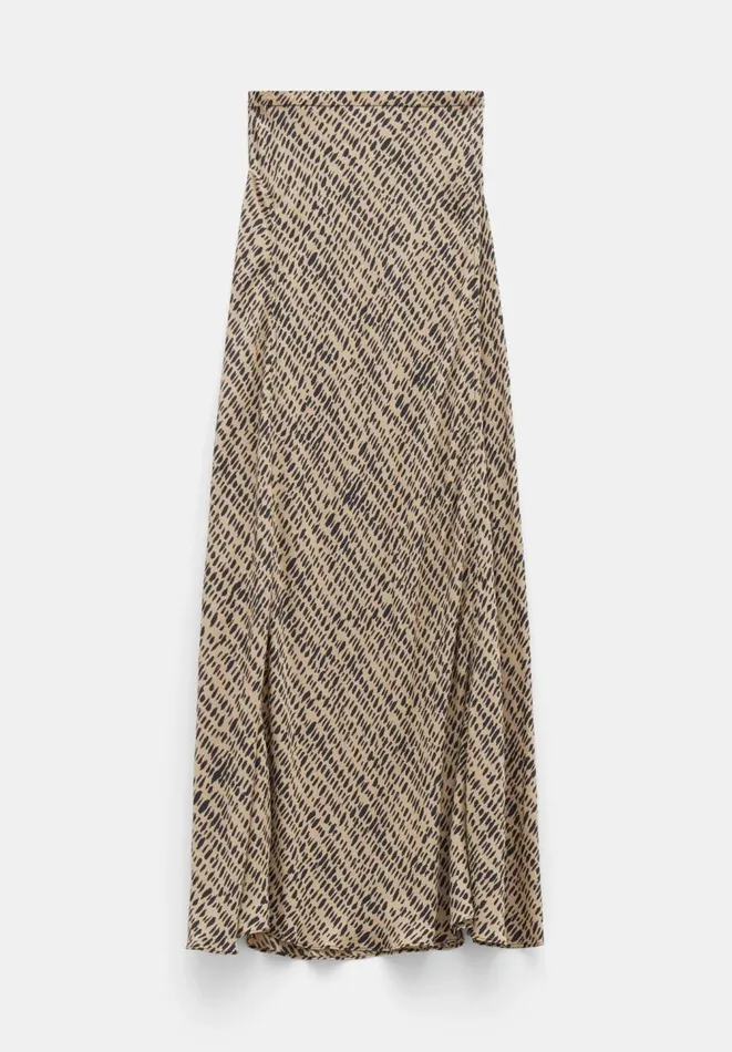 Hush Skirts Women Katie Printed Maxi Skirt Contrast Mark Neutral