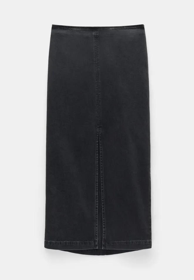 Hush Skirts Women Rachel Denim Maxi Skirt Washed Black
