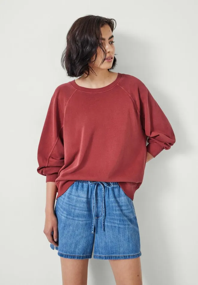 Hush Sweatshirts and Hoodies Women Kara Lightweight Sweatshirt Rust