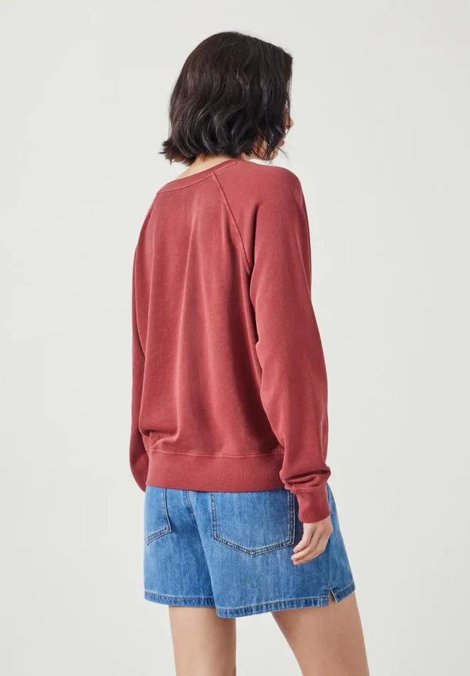 Hush Sweatshirts and Hoodies Women Kara Lightweight Sweatshirt Rust Hush Sweatshirts and Hoodies Women Kara Lightweight Sweatshirt Rust