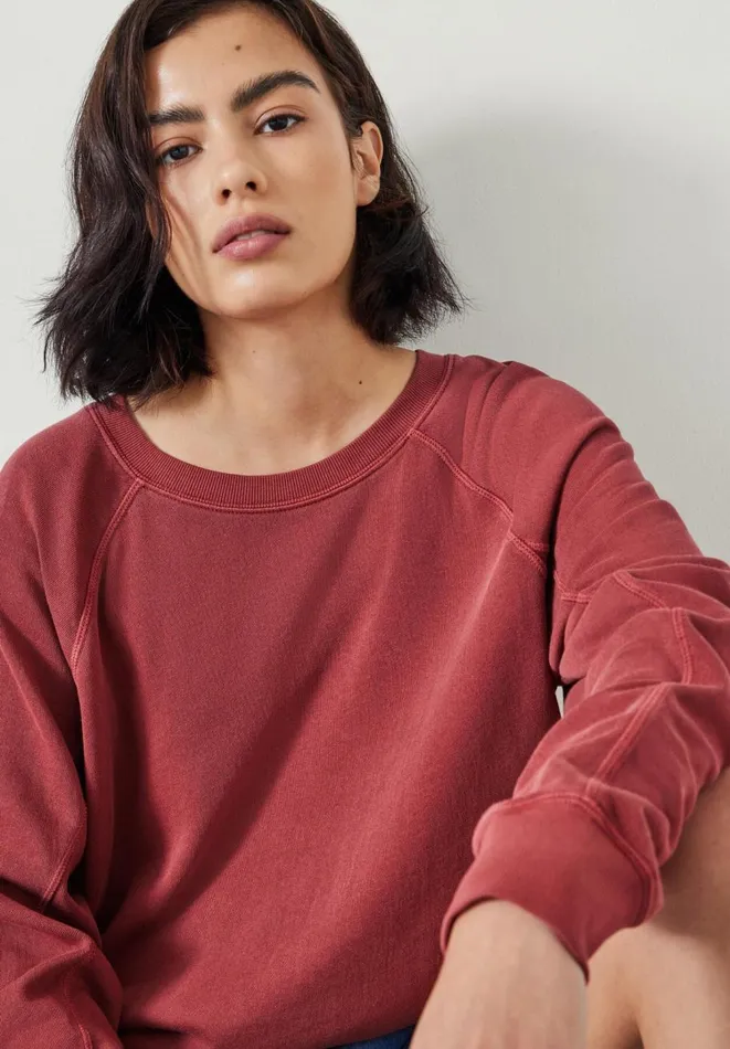 Hush Sweatshirts and Hoodies Women Kara Lightweight Sweatshirt Rust Hush Sweatshirts and Hoodies Women Kara Lightweight Sweatshirt Rust
