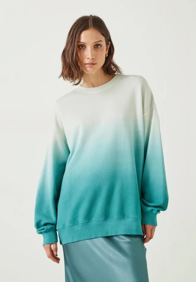 Hush Sweatshirts and Hoodies Women Ombre Quaden Oversized Sweatshirt Aqua Mix Hush Sweatshirts and Hoodies Women Ombre Quaden Oversized Sweatshirt Aqua Mix