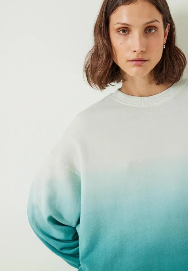 Hush Sweatshirts and Hoodies Women Ombre Quaden Oversized Sweatshirt Aqua Mix Hush Sweatshirts and Hoodies Women Ombre Quaden Oversized Sweatshirt Aqua Mix