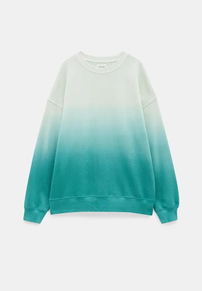 Hush Sweatshirts and Hoodies Women Ombre Quaden Oversized Sweatshirt Aqua Mix Hush Sweatshirts and Hoodies Women Ombre Quaden Oversized Sweatshirt Aqua Mix