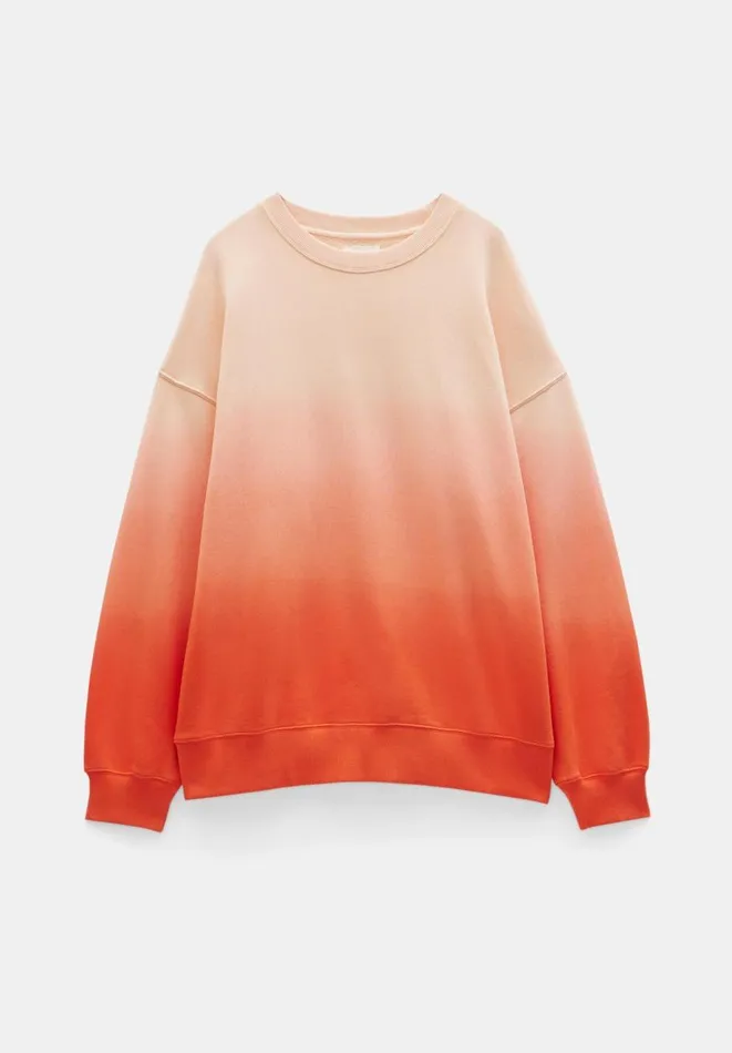 Hush Sweatshirts and Hoodies Women Ombre Quaden Oversized Sweatshirt Peach Quartz