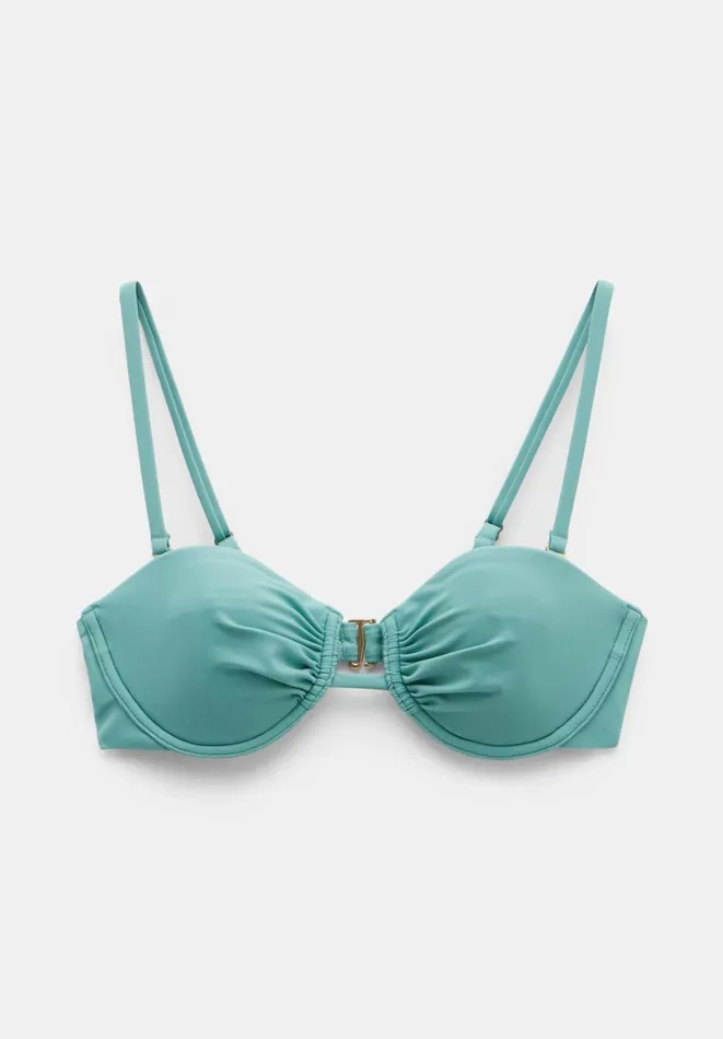 Hush Swimwear and Beachwear Women Bella Balconette Bikini Top Sage Blue Hush Swimwear and Beachwear Women Bella Balconette Bikini Top Sage Blue