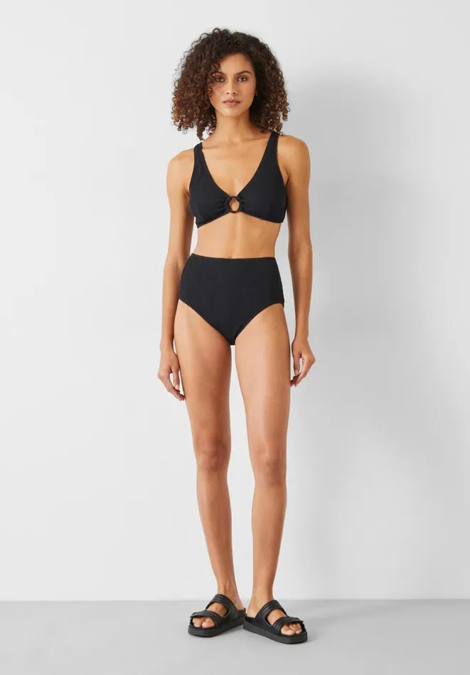 Hush Swimwear and Beachwear Women Heather High Waisted Bikini Bottoms Black Hush Swimwear and Beachwear Women Heather High Waisted Bikini Bottoms Black